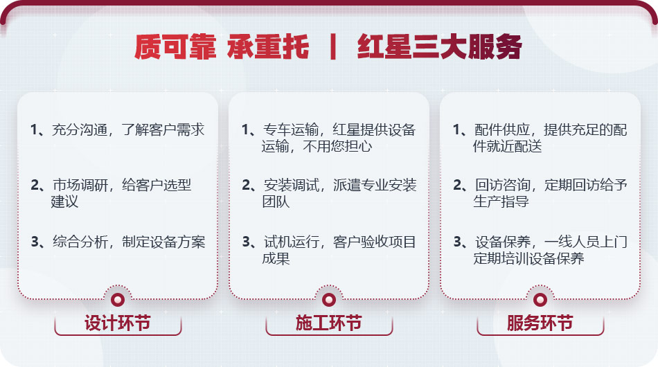 國內(nèi)大型設備廠家，紅星服務值得信賴