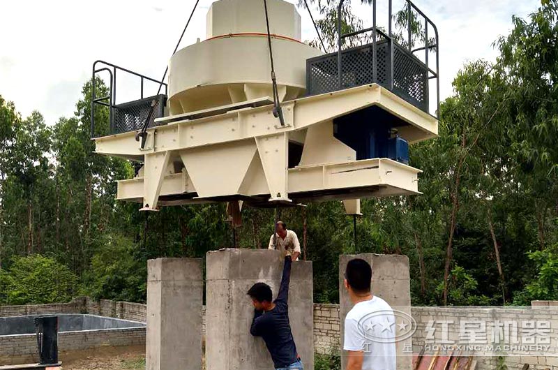 石灰石制砂生產線安裝現場圖 石灰石制砂生產線安裝現場圖